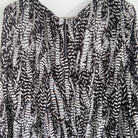 H&M super cute shirt dress y2k long sleeve blouse black and white hippie skirt - Picture 13 of 13